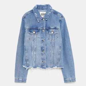 Zara Authentic Denim Distressed jacket